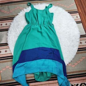 2-Hip By Wrapper, Girls Dress Color Block Dress High Low Girls Size 12 Tank Dres